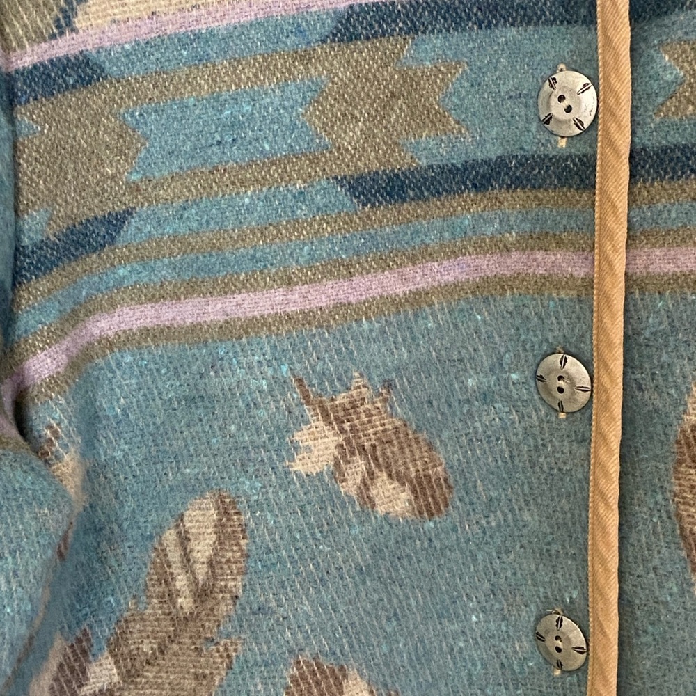 Coldwater Creek Southwestern Tribal Patterned Jacket with Feather Design XL - Picture 5 of 11